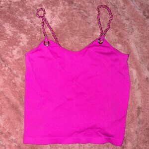 Hot Pink Chain tank top